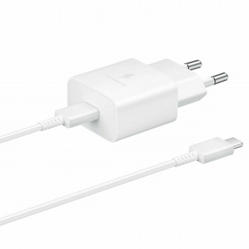 Samsung Charger With Cable USB-C 15W Power Delivery White (EP-T1510XWEGEU)