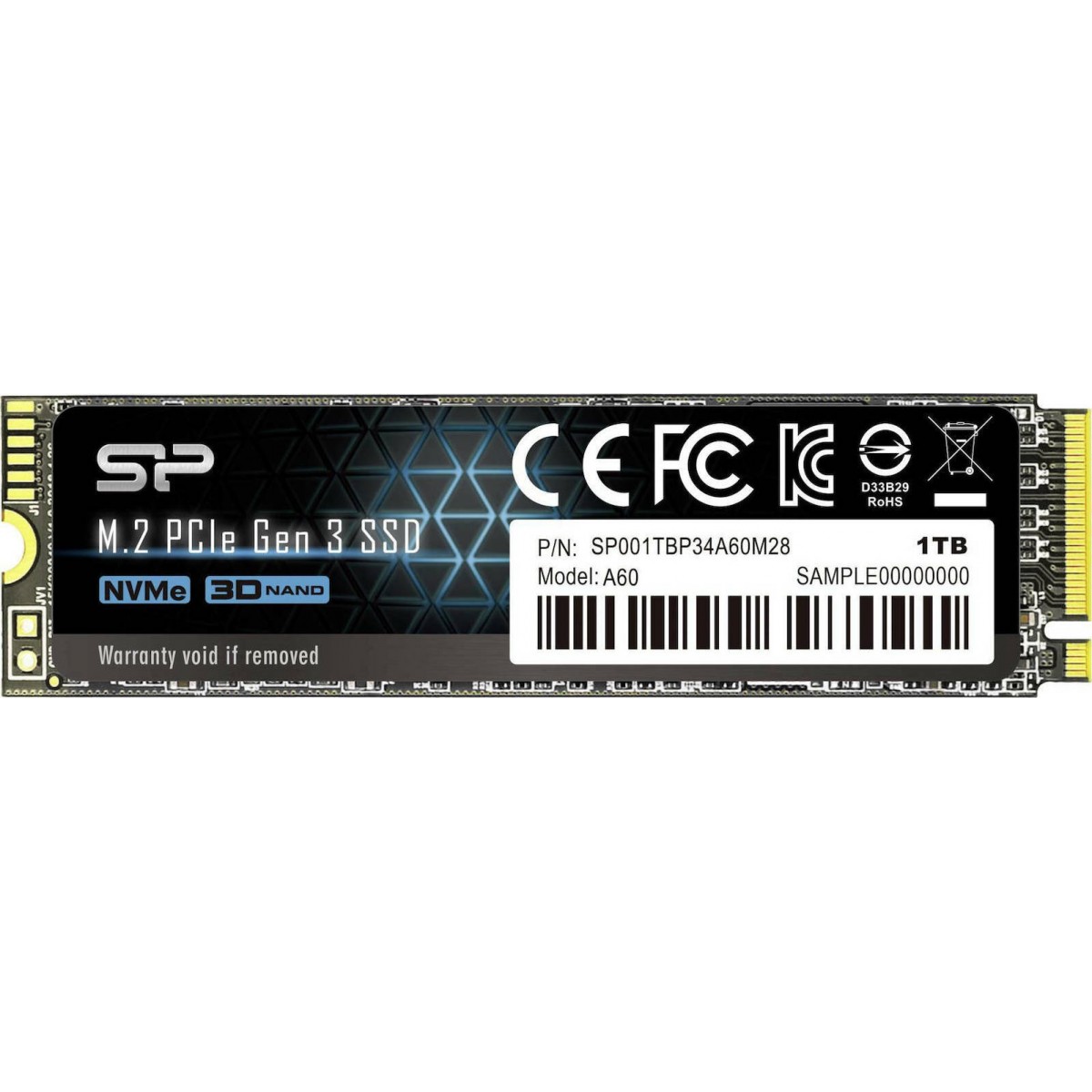 Silicon Power P34A60 SSD 1TB M.2 NVMe PCI Express 3.0