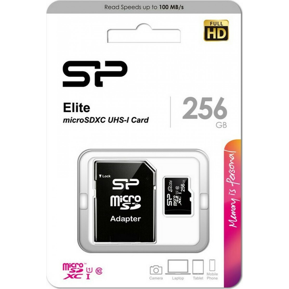 Silicon Power Elite microSDXC 256GB Class 10 U1 UHS-I με αντάπτορα