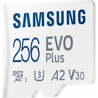 Samsung Evo Plus (2021) microSDXC 256GB Class 10 U3 V30 A2 UHS-I με αντάπτορα